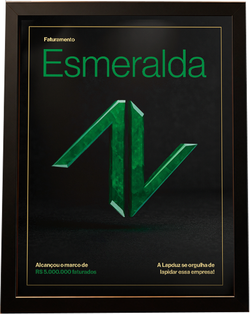 Placa Esmeralda — faturamento R$ 5 milhões