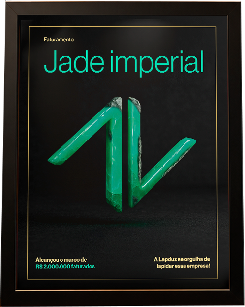 Placa Jade Imperial — faturamento R$ 2 milhões