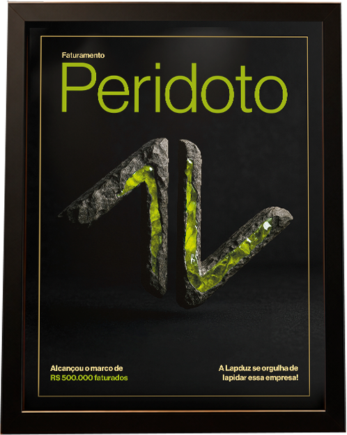 Placa Peridoto — faturamento R$ 500 mil